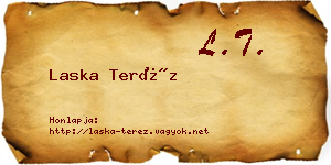 Laska Teréz névjegykártya